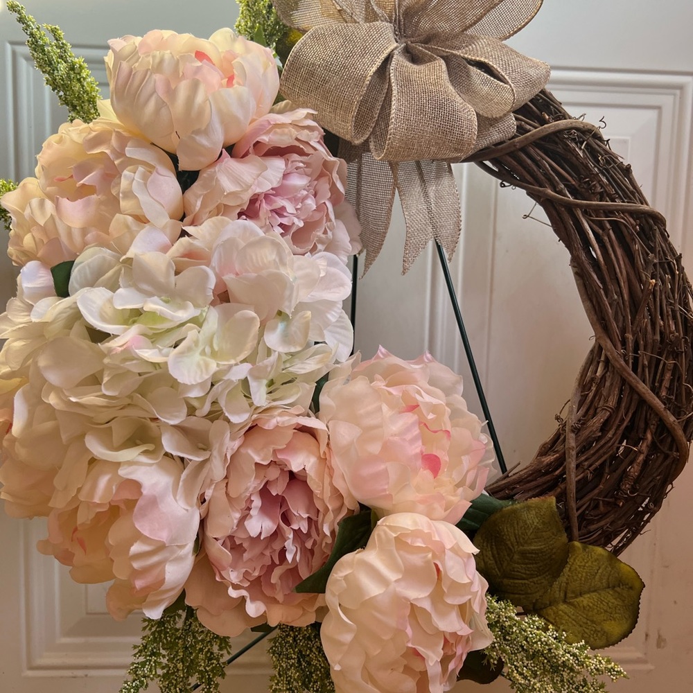 Spring collection grapevine wreath